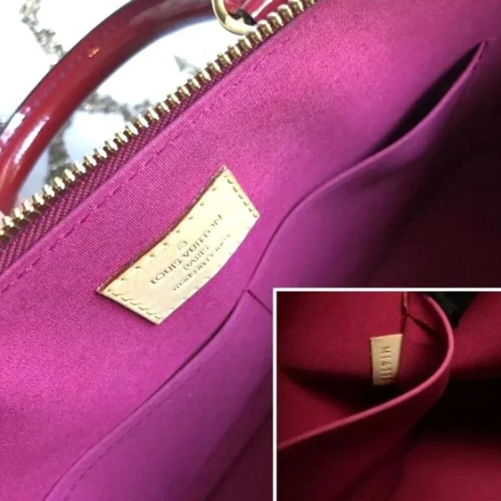 LOUIS VUITTON Vernis Alma PM Monogram Red Leather Handbag